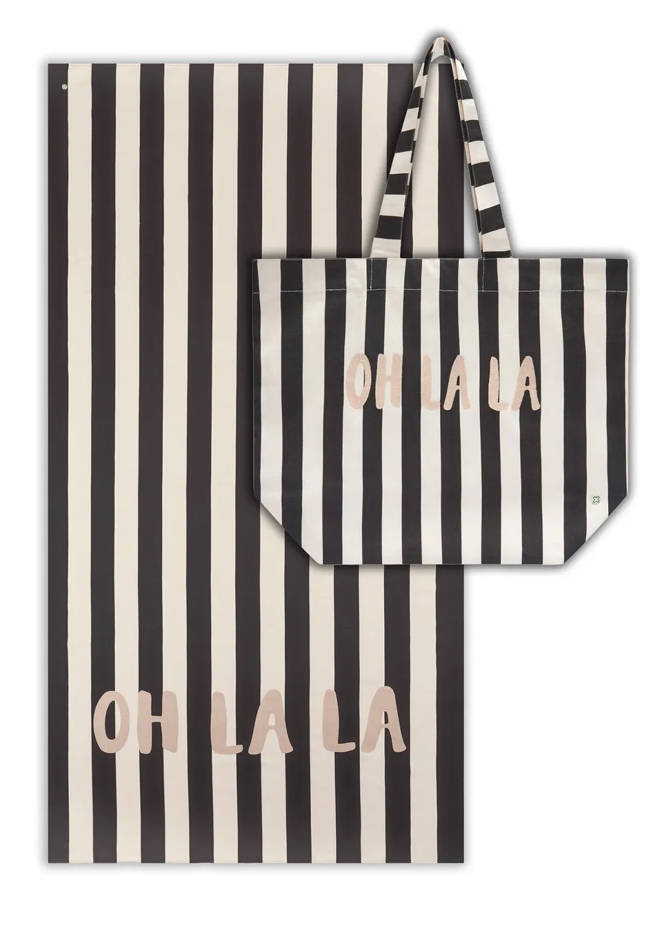 codello-set-shopper-canvas-mikrofaser-strandtuch-oh-la-la image 1