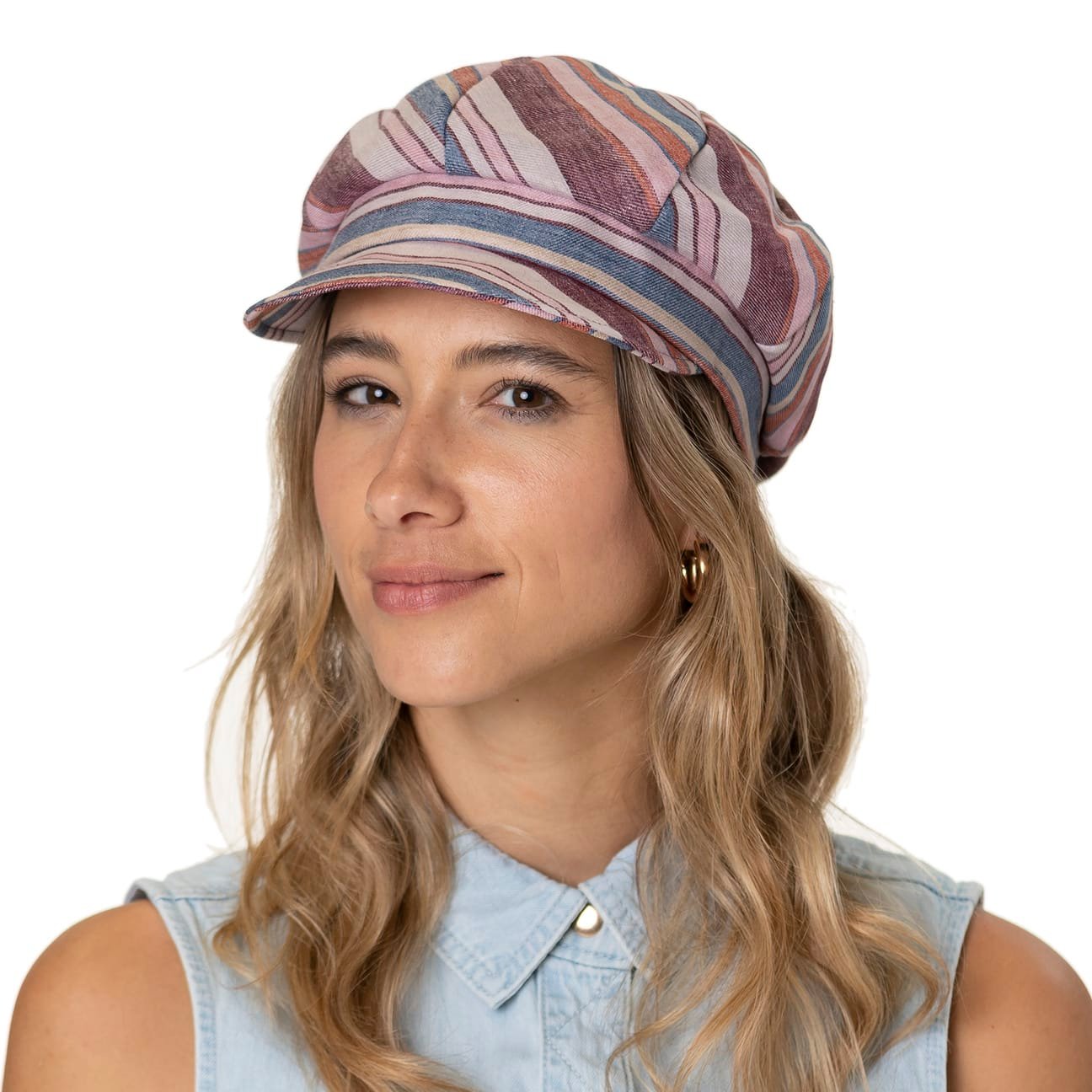 mayser-anja-multicolour-stripes-ballonm-tze-damen-aus-leinen image 5