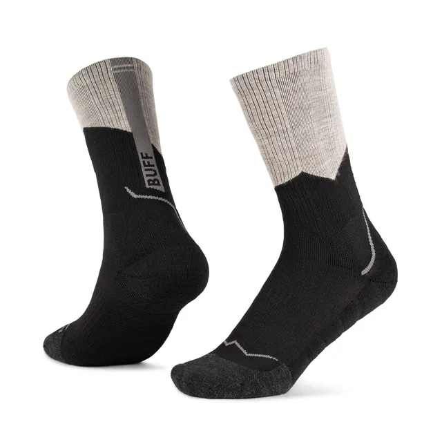 buff-merino-midweight-crew-socken-unisex-wandersocken image 1