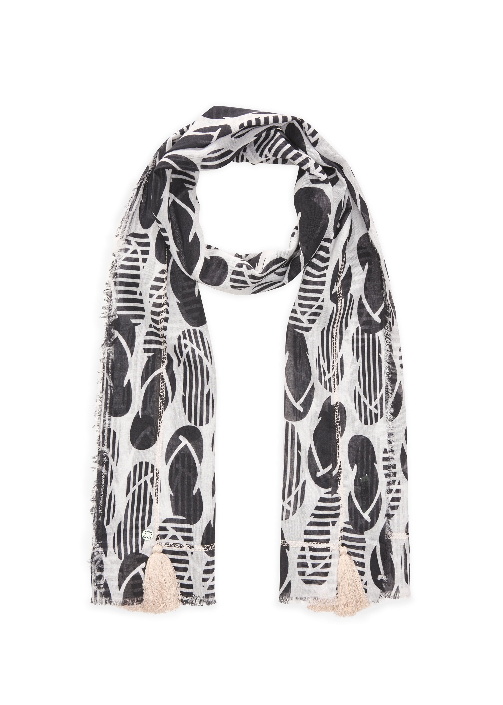 codello-schal-aus-baumwolle-mit-flip-flop-muster image 1