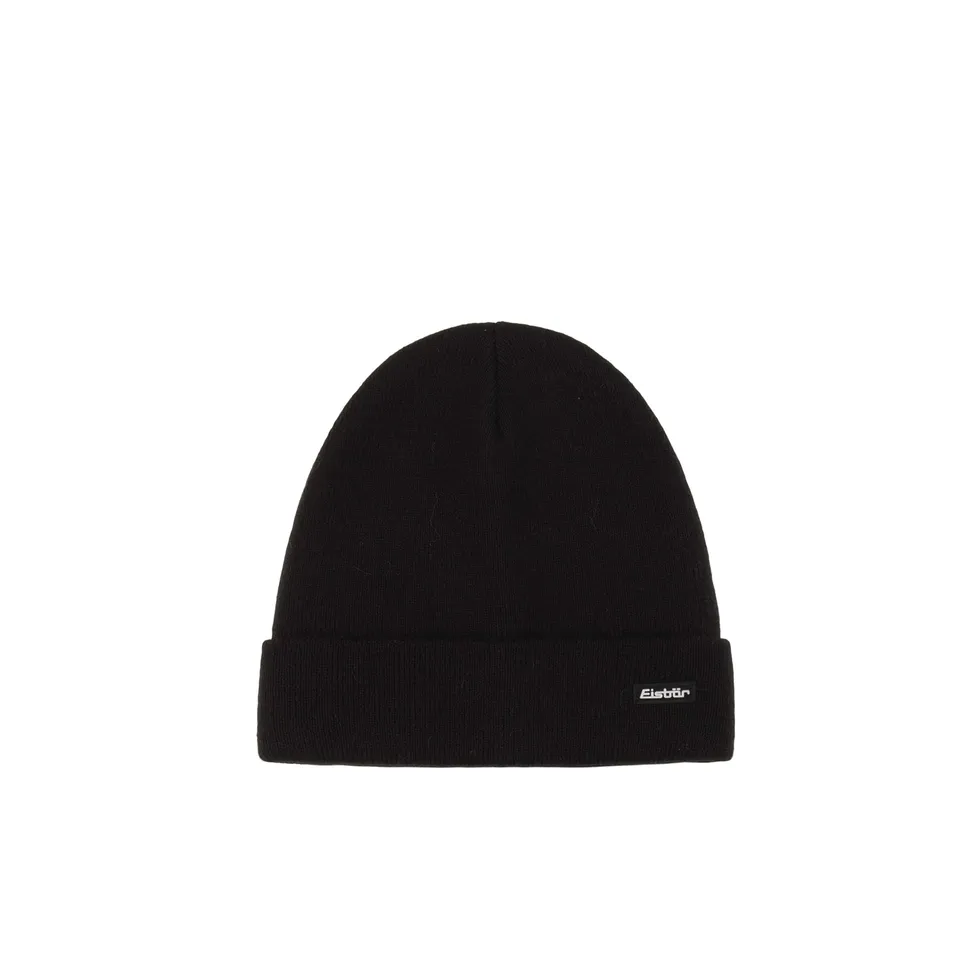 eisb-r-skater-beanie-warme-2-lagige-strickm-tze-mit-umschlag-in-schwarz image 1