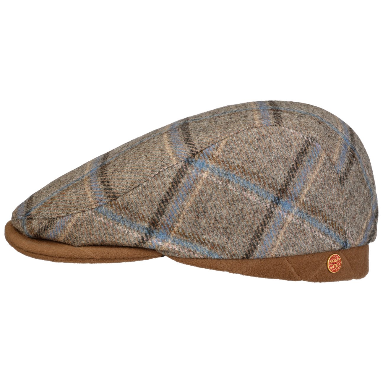 mayser-frankie-soft-casual-flatcap-herren-flatcap-karo-aus-merinowolle image 2