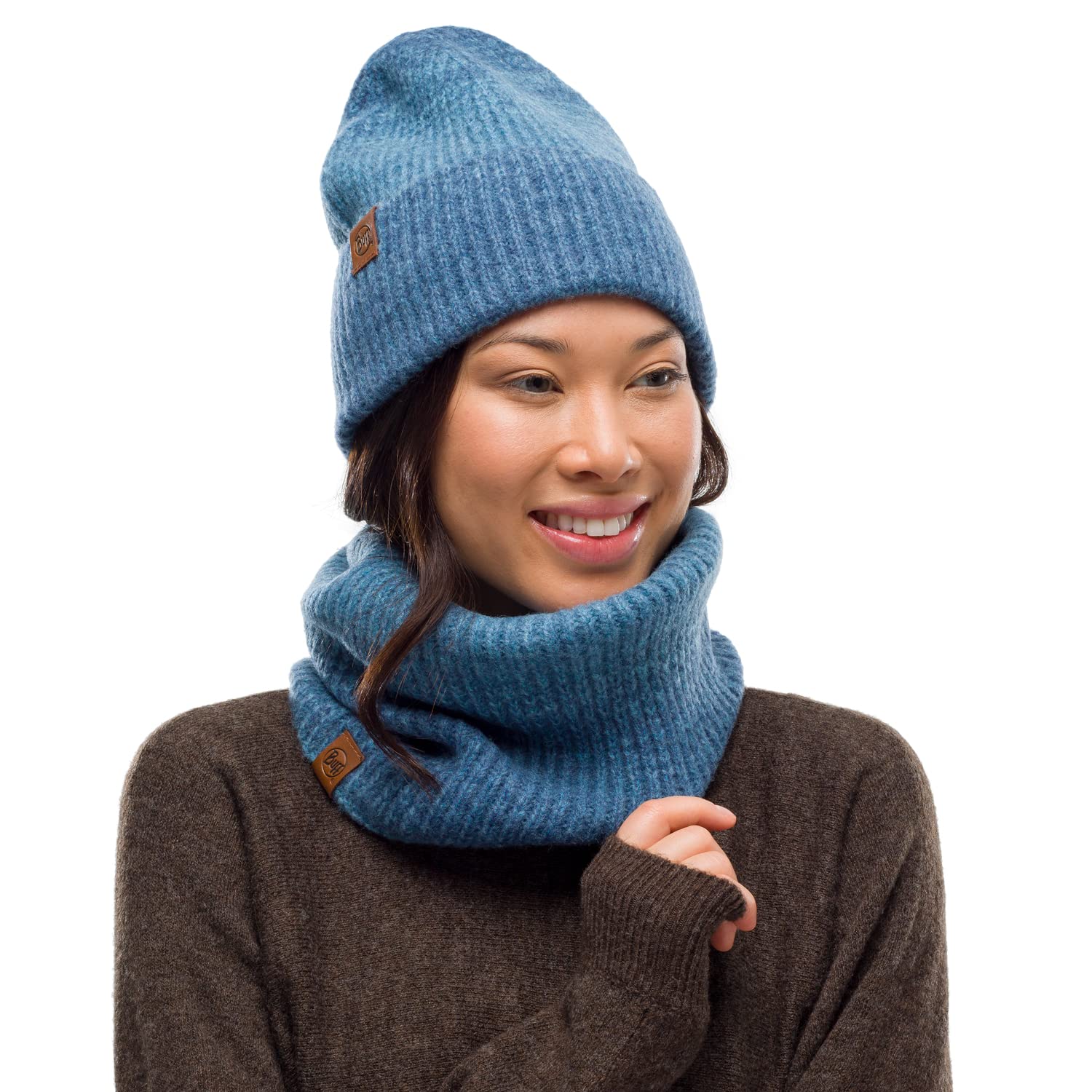 buff-knitted-polar-schlauchschal-marin-denim-strick-mit-fleece image 3