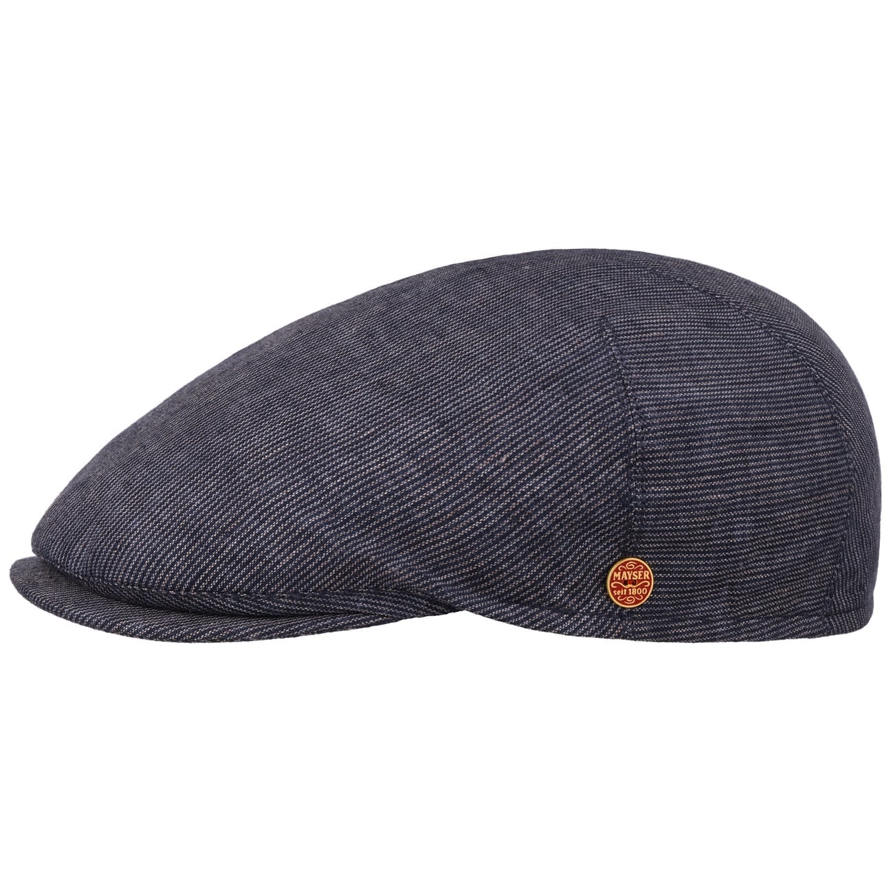 mayser-sidney-fine-stripes-flatcap-herren-leinen-cap-mit-futter image 1