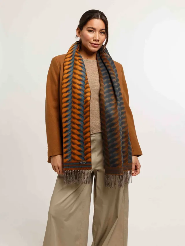 fraas-cashmink-schal-mit-grafischem-zackenmuster-35-x-200-cm image 1