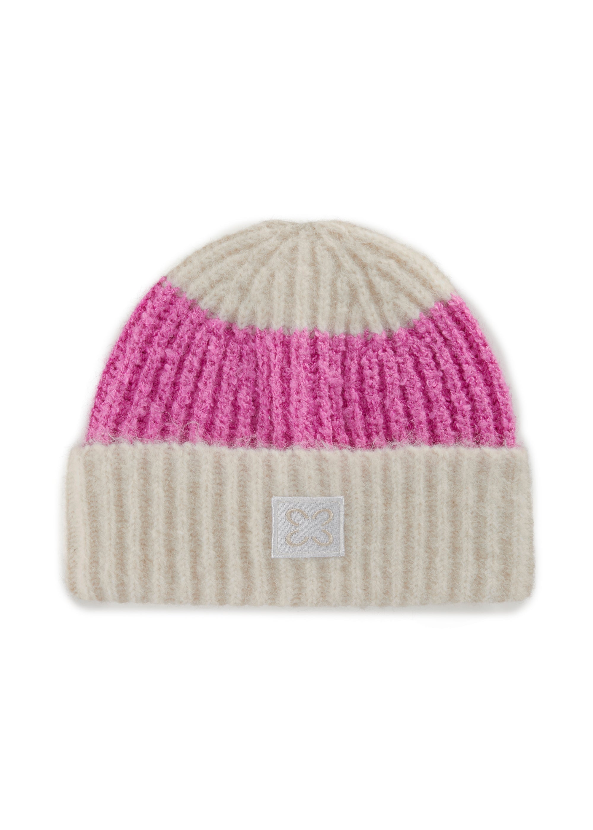 codello-kuschelige-m-tze-beanie-aus-boucl-und-rippstrick image 2