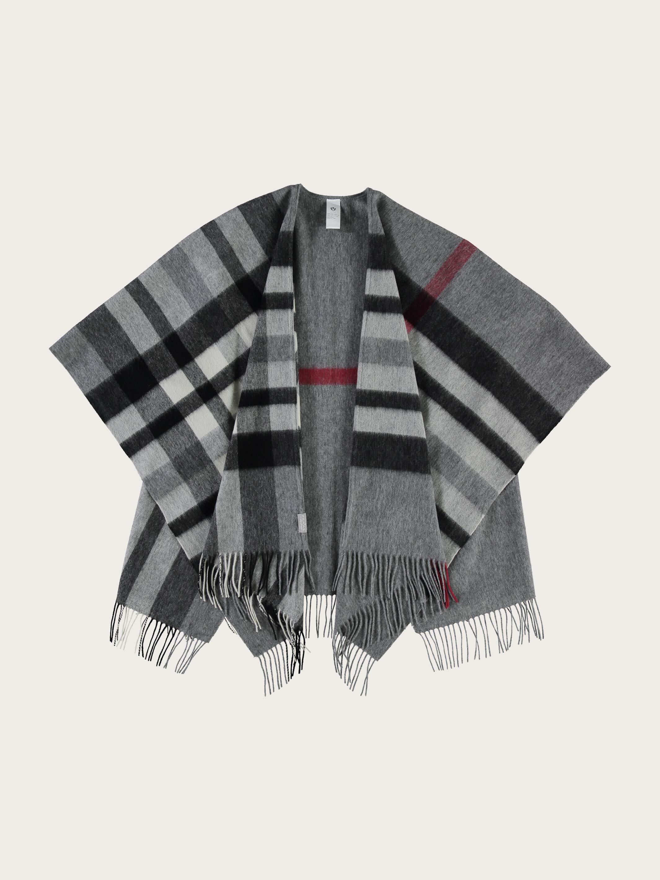 fraas-poncho-ruana-fraas-plaid-karo-reine-wolle-120-x-160-cm image 7
