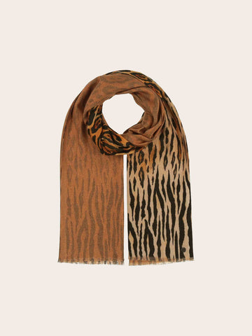 fraas-double-face-schal-mit-animal-print-und-glitzer-70-x-182-cm-damen-schal-aus image 2