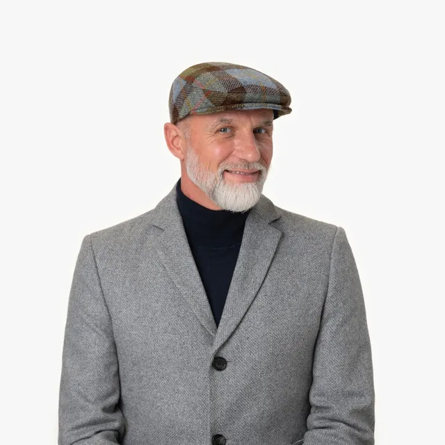 mayser-erik-harris-tweed-flatcap-herren-schurwolle-karo-mit-berkaro image 1