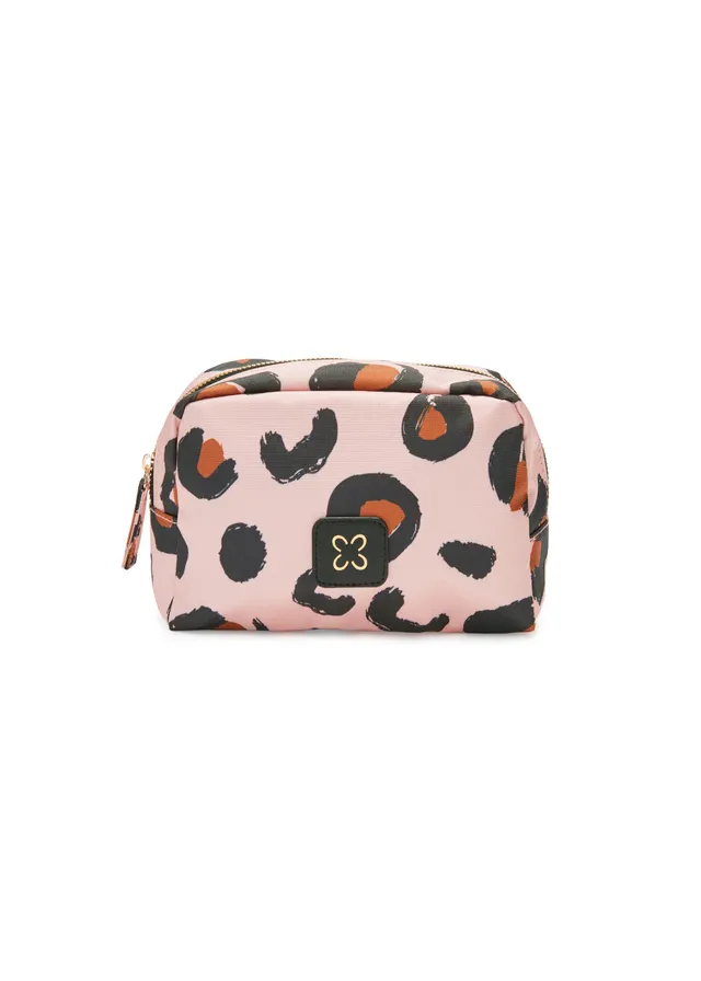 codello-kosmetiktasche-mit-rosa-leo-muster-recyceltes-polyester image 1