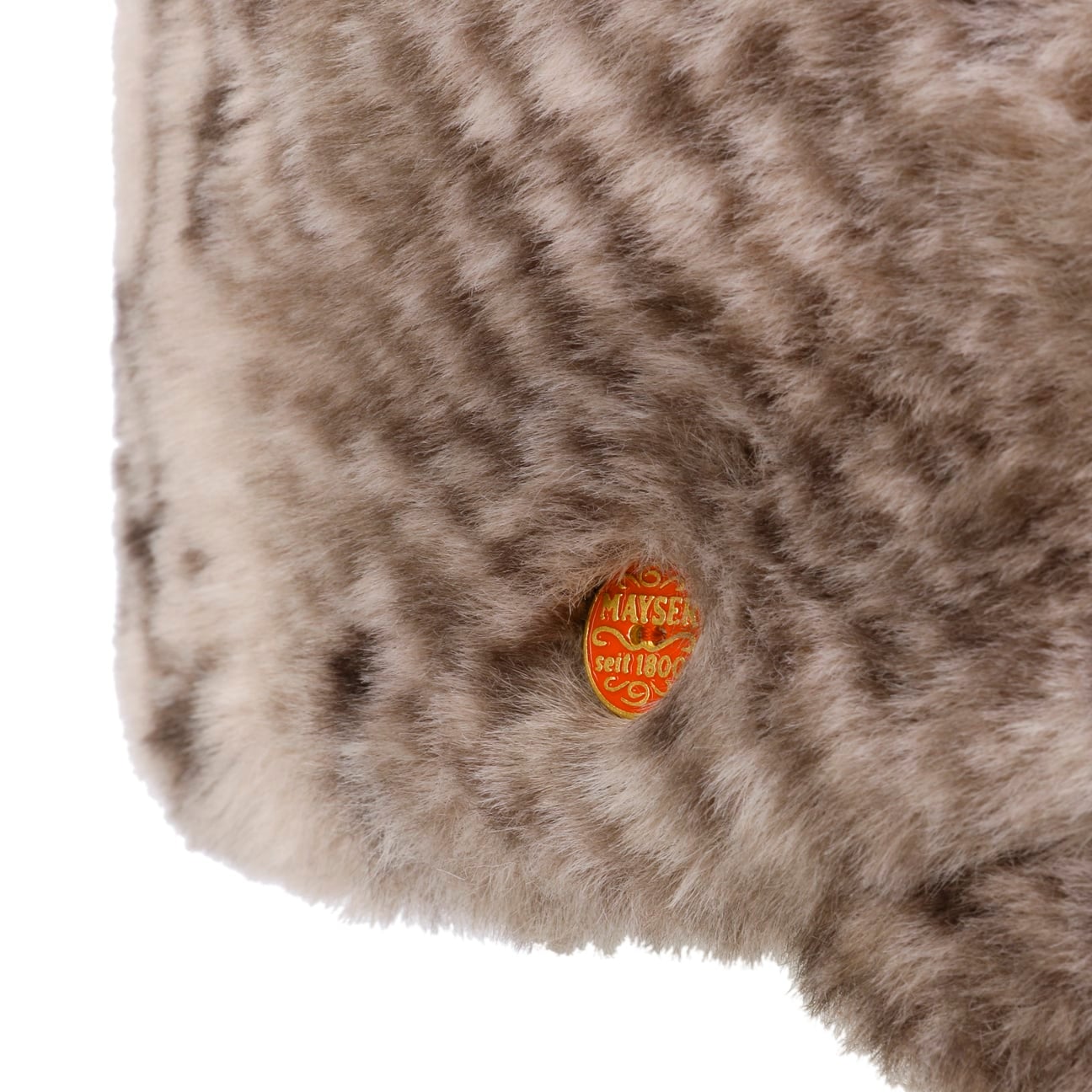 mayser-fijara-fake-fur-ballonm-tze-damen-tiermuster-rosa-baumwollfutter image 5