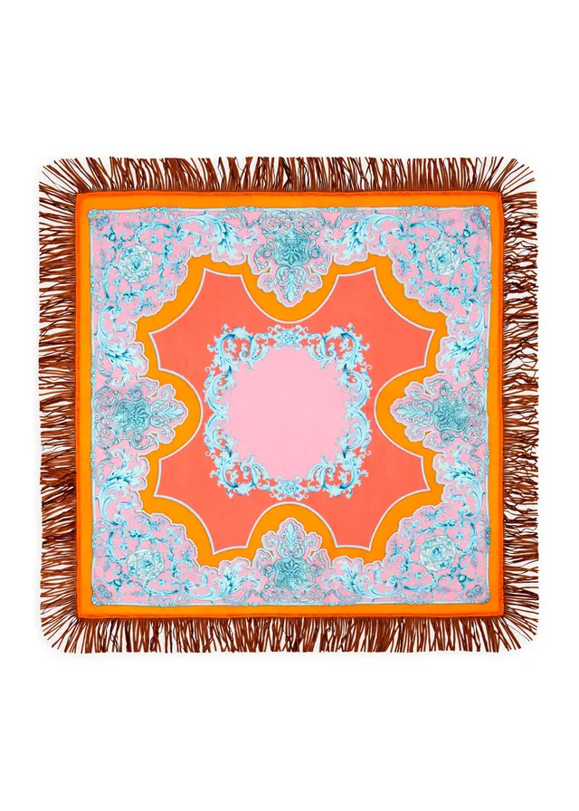 codello-tuch-viskose-seide-mix-mit-ornamental-muster-und-fransen image 1