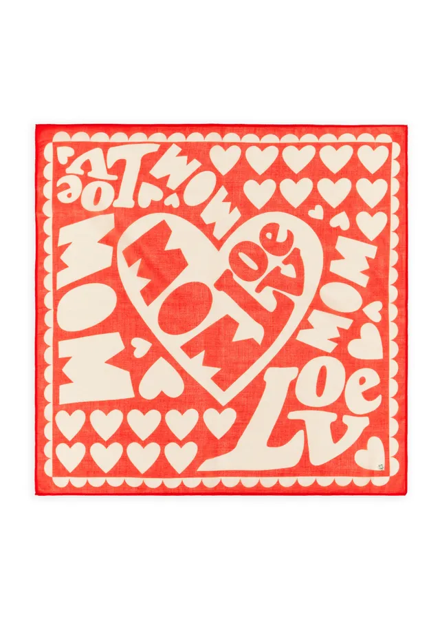 codello-bandana-modal-mix-love-mom-schriftzug-rot image 1