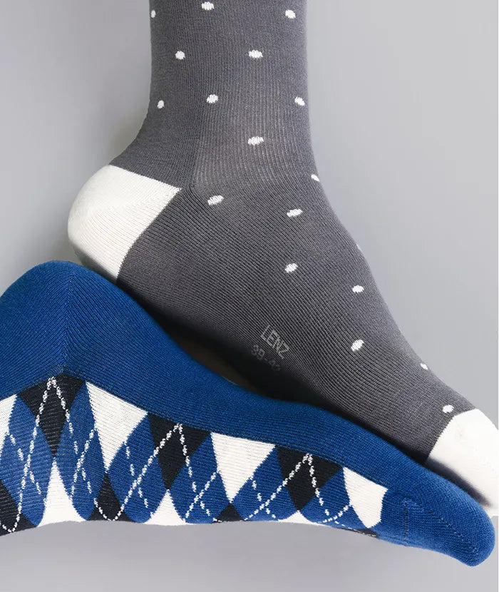 lenz-soft-touch-damen-socken-rhombus-blau image 7