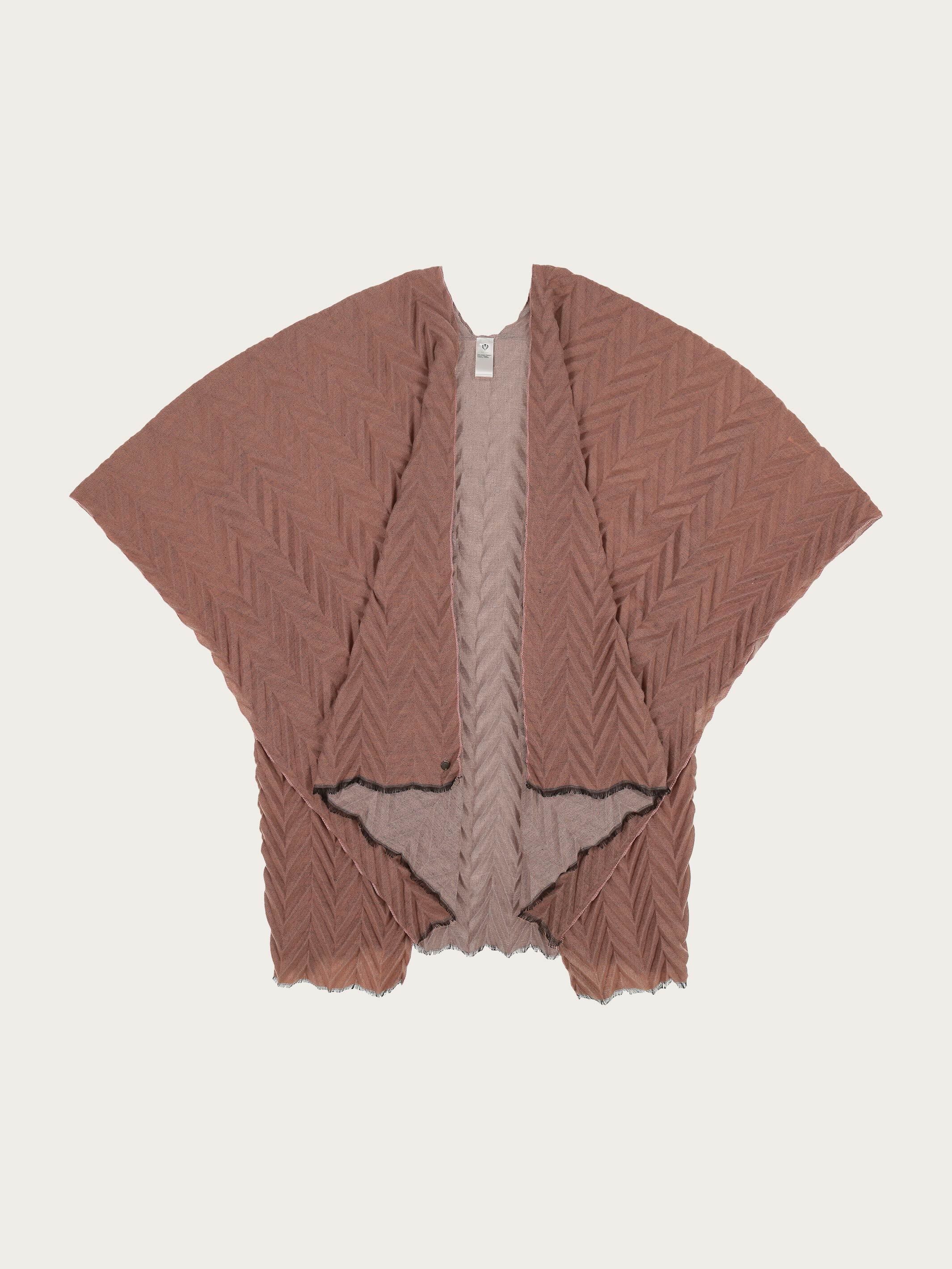 fraas-plissierter-damen-poncho-zweifarbig-vielseitig-als-cape-oder-xxl-schal-tra image 2