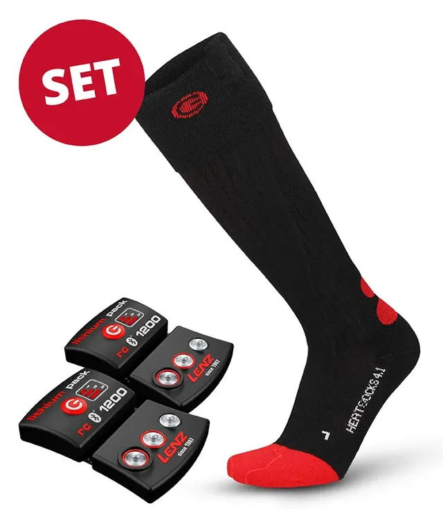 lenz-set-heat-sock-4-1-toe-cap-rcb-1200-beheizbare-merino-skisocken-mit-akku image 1