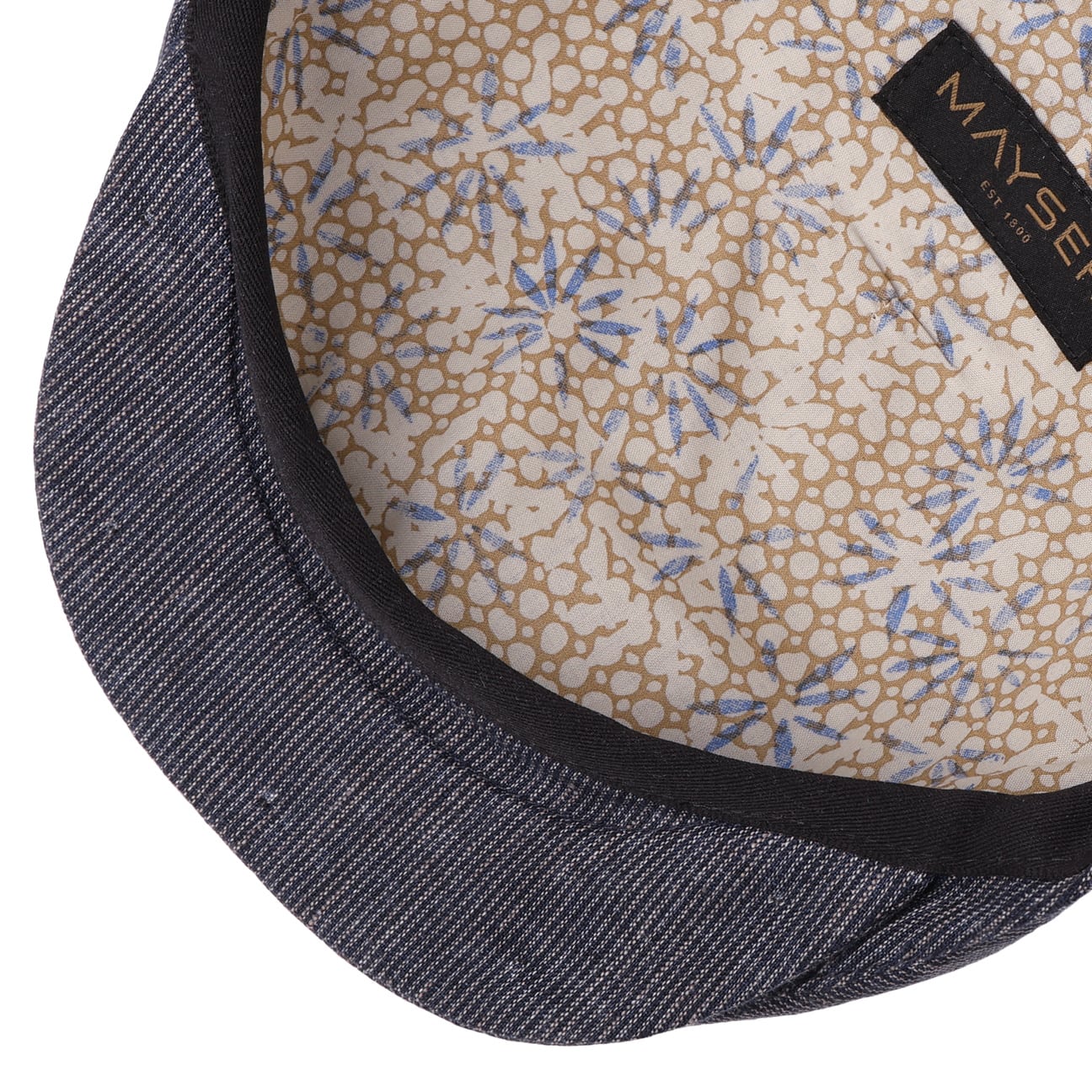 mayser-sidney-fine-stripes-flatcap-herren-leinen-cap-mit-futter image 3