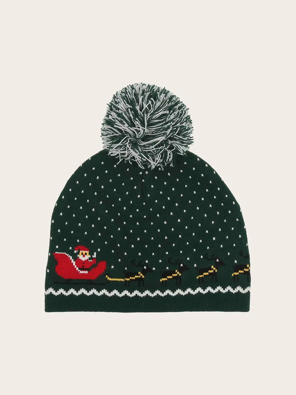 fraas-strickm-tze-mit-weihnachtsmann-motiv-und-bommel-24-x-21-cm image 1