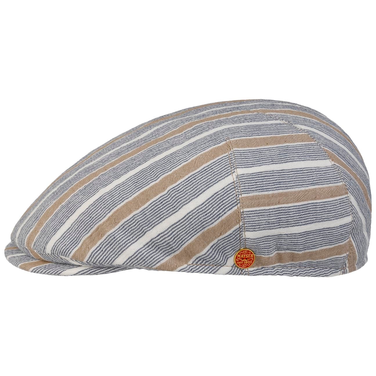 mayser-sidney-stripes-cotton-flatcap-baumwolle image 1