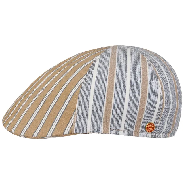mayser-paddy-two-stripes-cotton-flatcap-schieberm-tze image 1