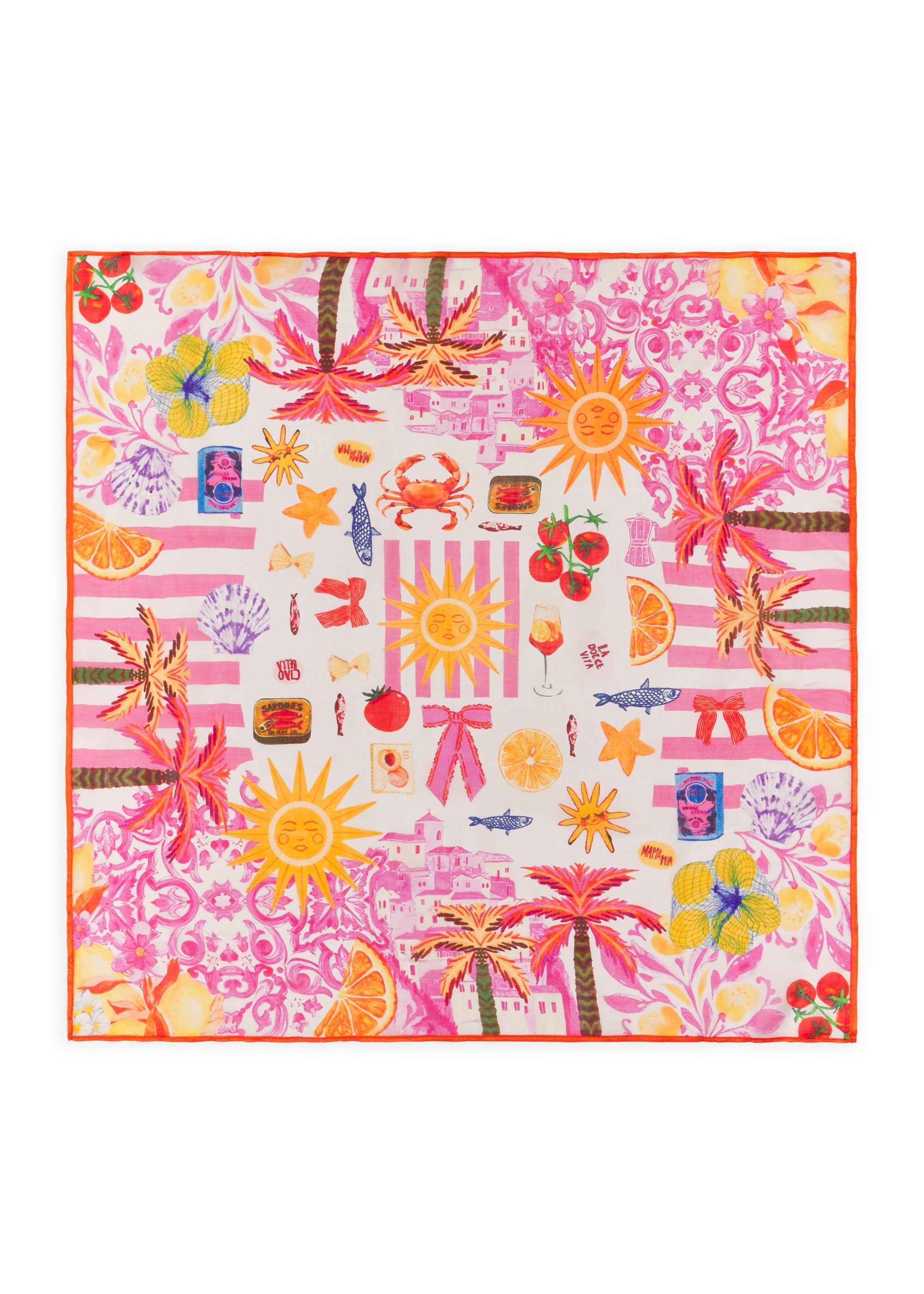 codello-leichtes-seidentuch-nickituch-mit-sommerlichem-muster-in-pink image 1
