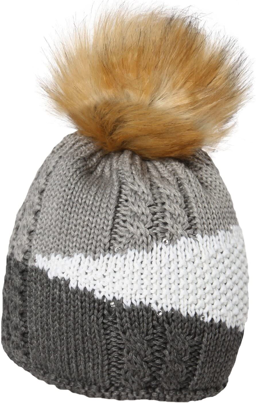 eisb-r-eden-lux-crystal-damen-strickm-tze-mit-pompon image 3