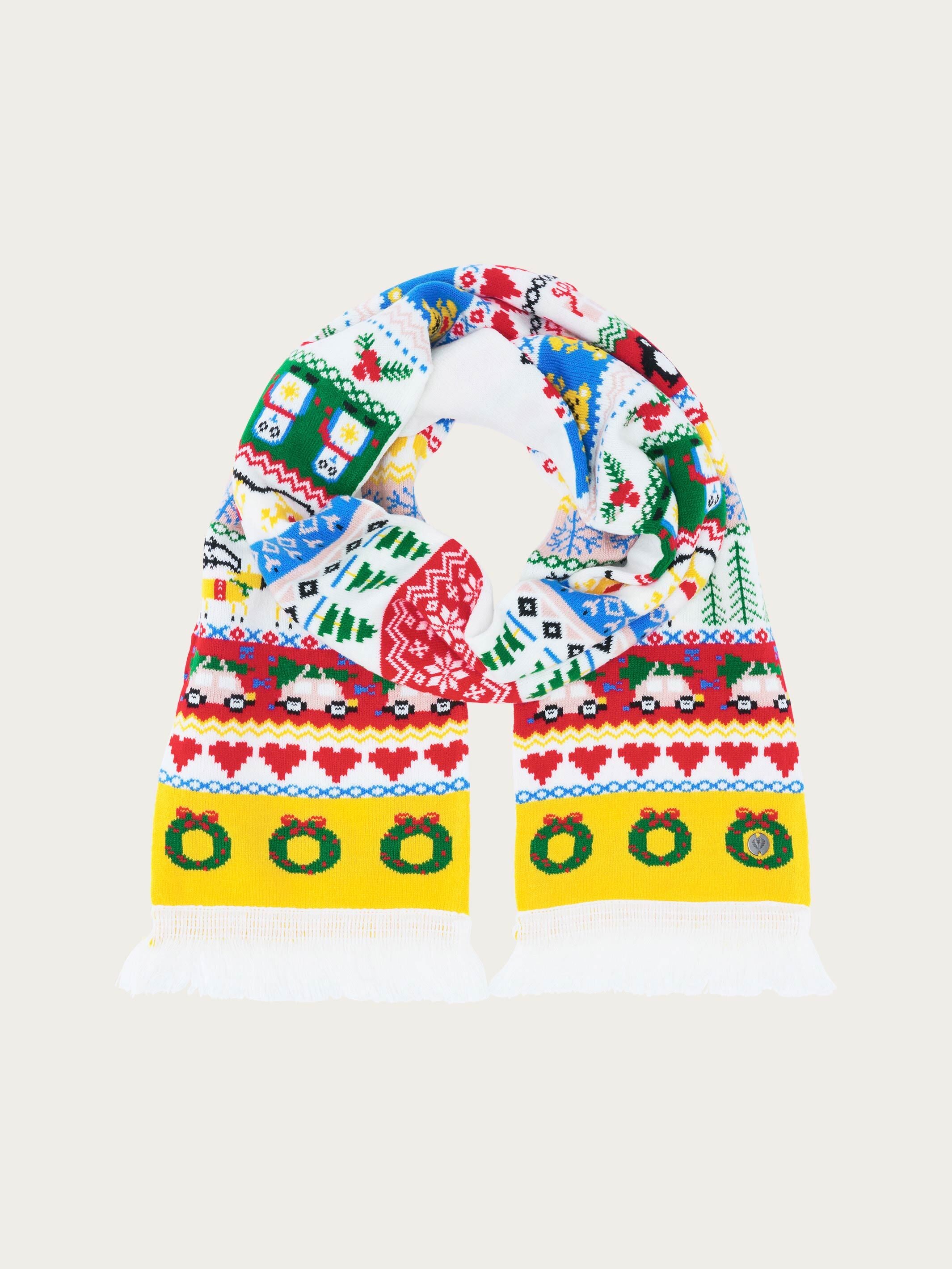 fraas-strickschal-weihnachtsmotive-ugly-christmas-16-5-x-154-cm-aus-polyacryl image 2