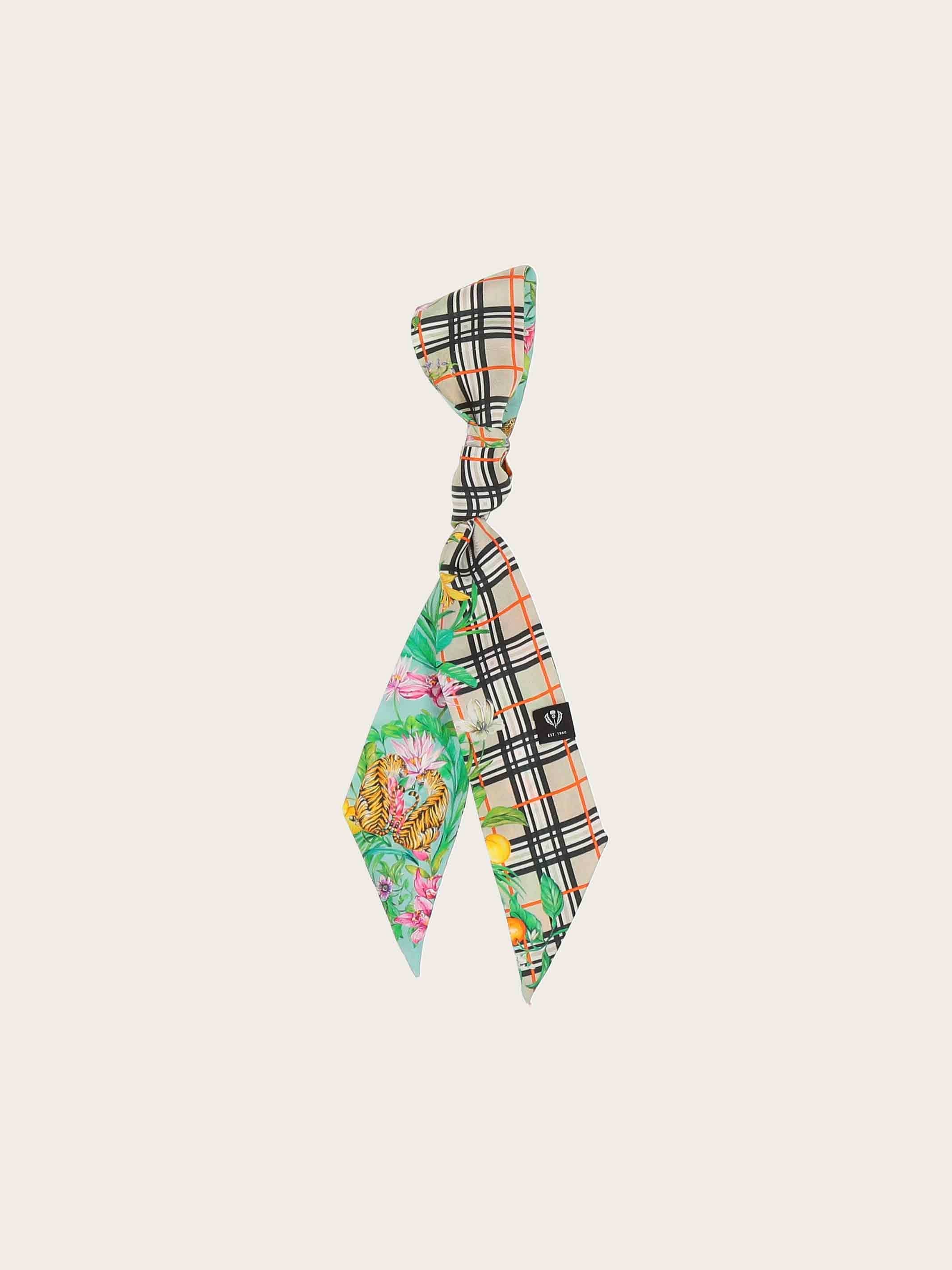 fraas-skinny-seidenschal-fraas-plaid-karo-dschungel-print-5-x-80-cm image 4