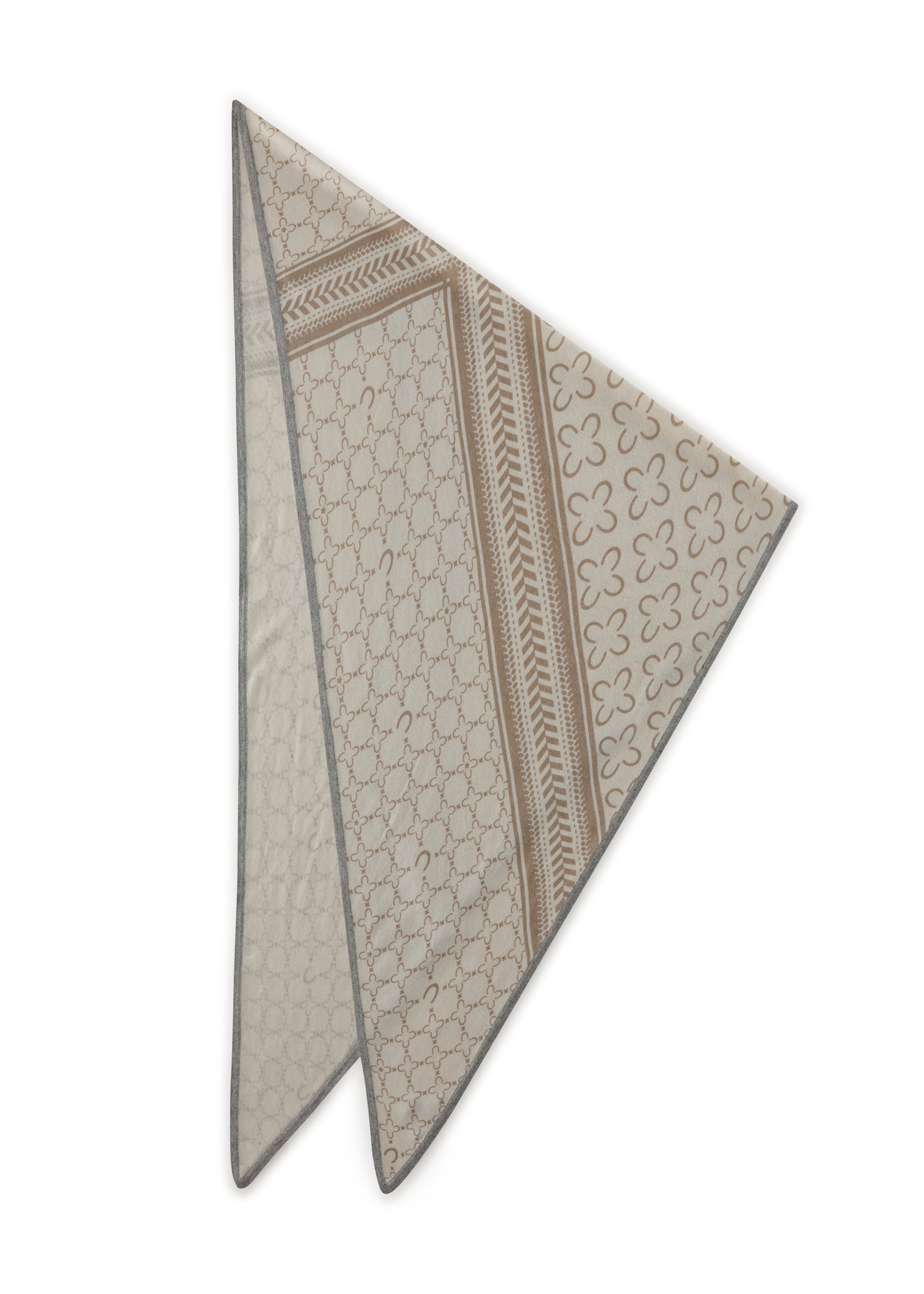 codello-kaschmirweiches-dreieckstuch-aus-strick-mit-monogramm-muster image 2