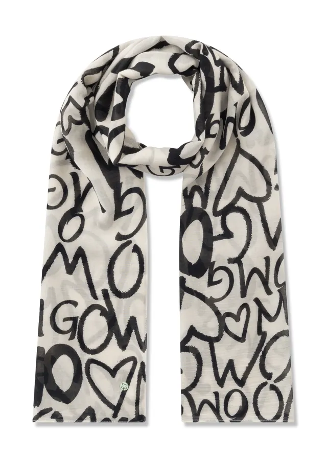 codello-schal-aus-modal-baumwoll-mix-mit-omg-schriftz-gen image 1