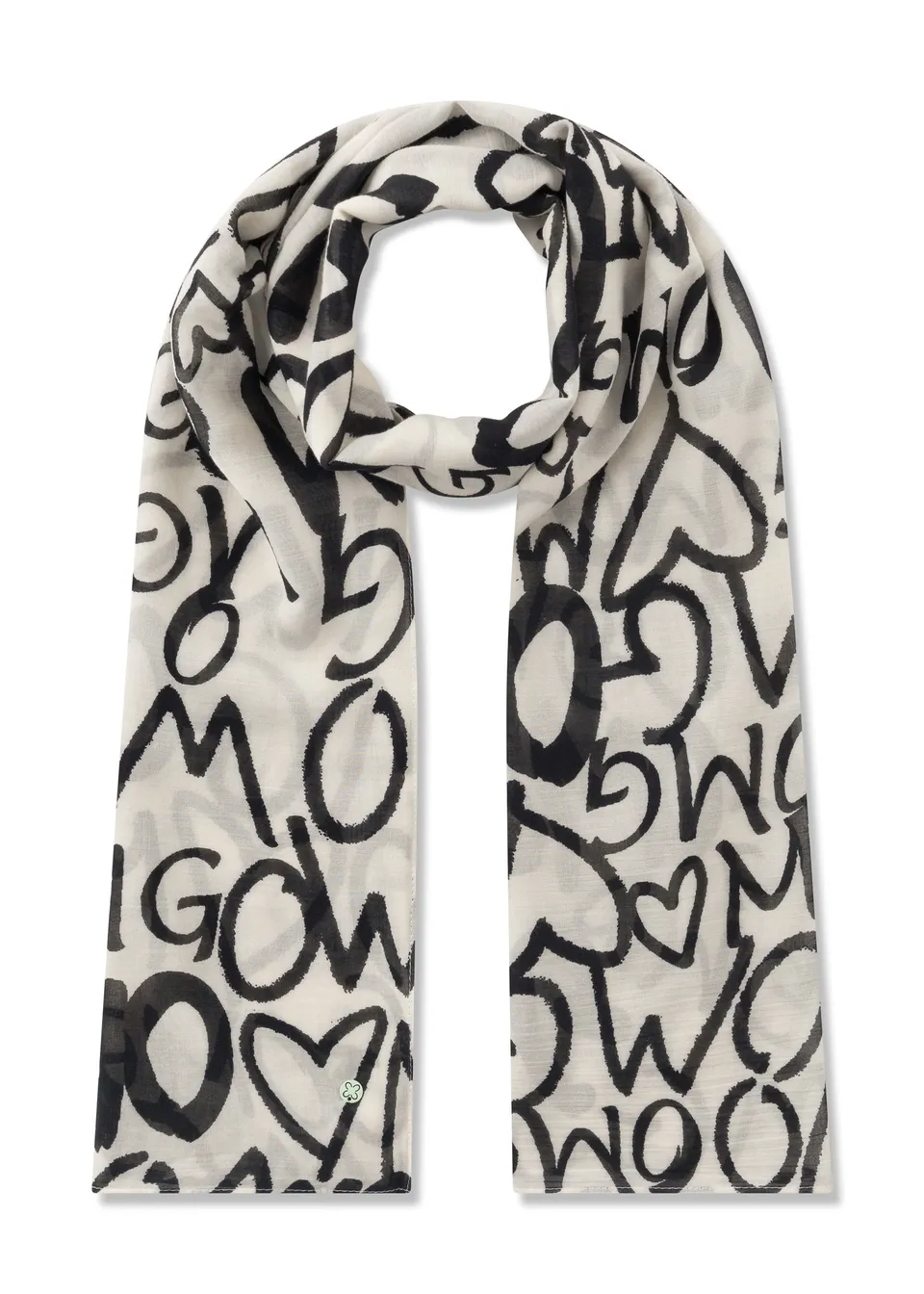 codello-schal-aus-modal-baumwoll-mix-mit-omg-schriftz-gen image 1