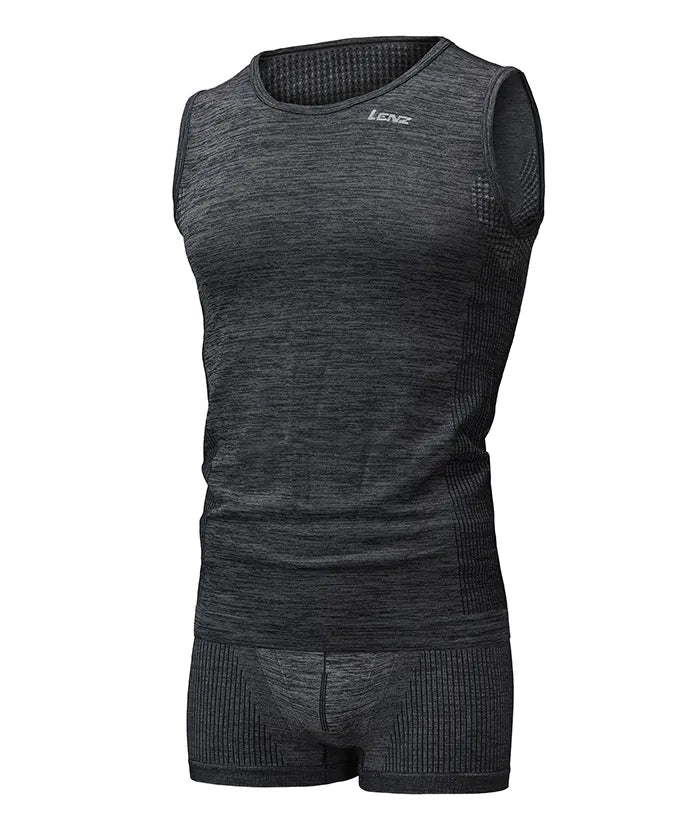 lenz-cool-softtec-1-0-set-tank-top-boxer-pants-herren-carbon image 2
