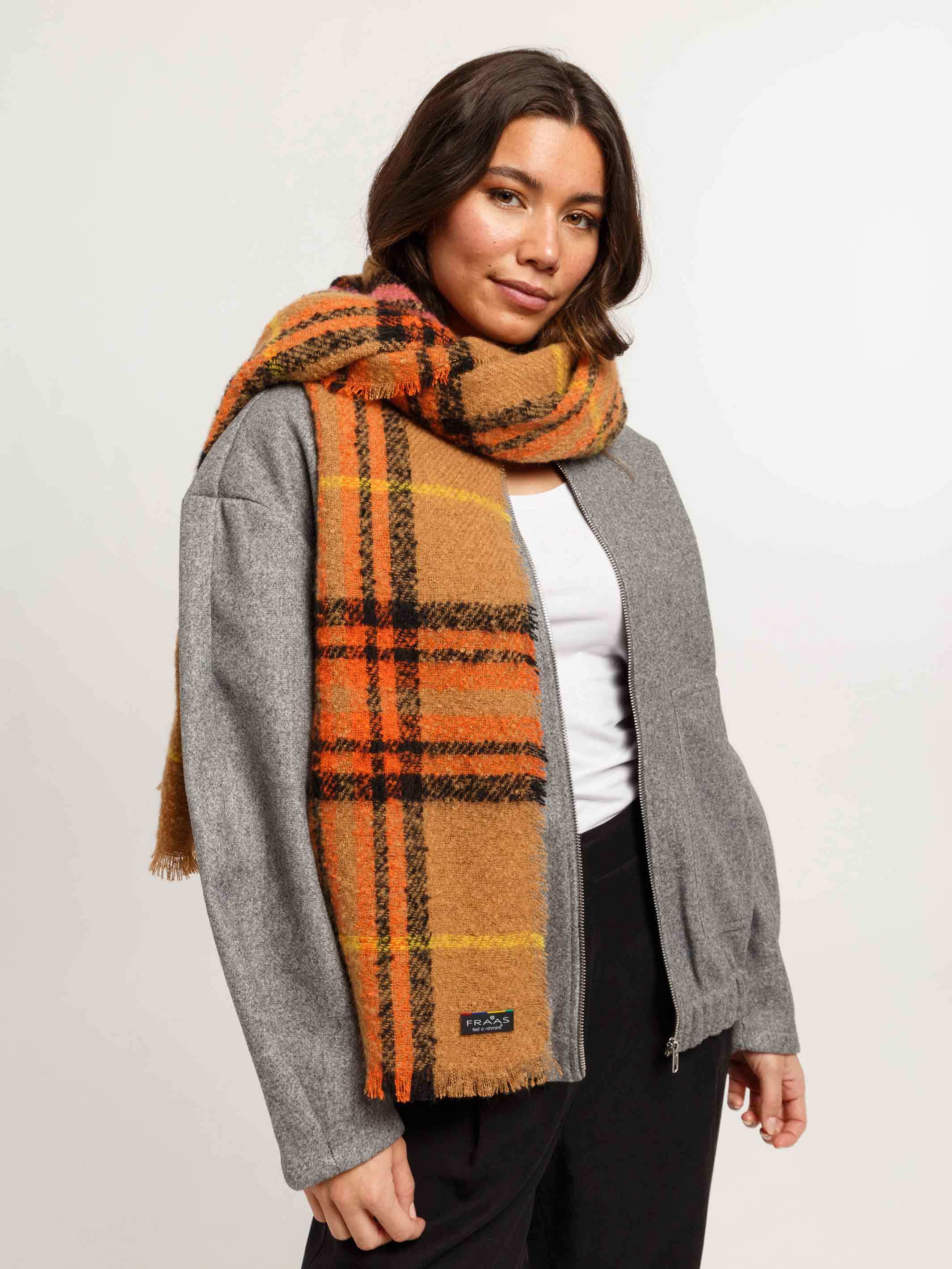 fraas-boucl-cashmink-stola-mit-plaid-karo-63-x-200-cm image 5