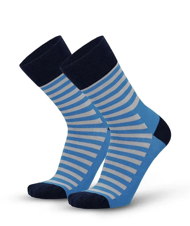 lenz-soft-touch-herren-socken-streifen-blau-komfortsocken image 1