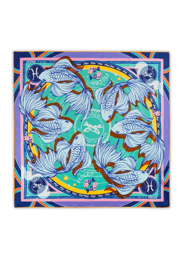codello-sternzeichen-tuch-fische-aus-reiner-seide image 1