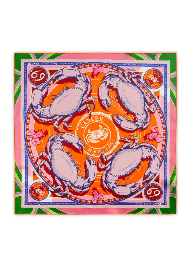 codello-krebs-sternzeichen-tuch-aus-reiner-seide-zodiak image 1