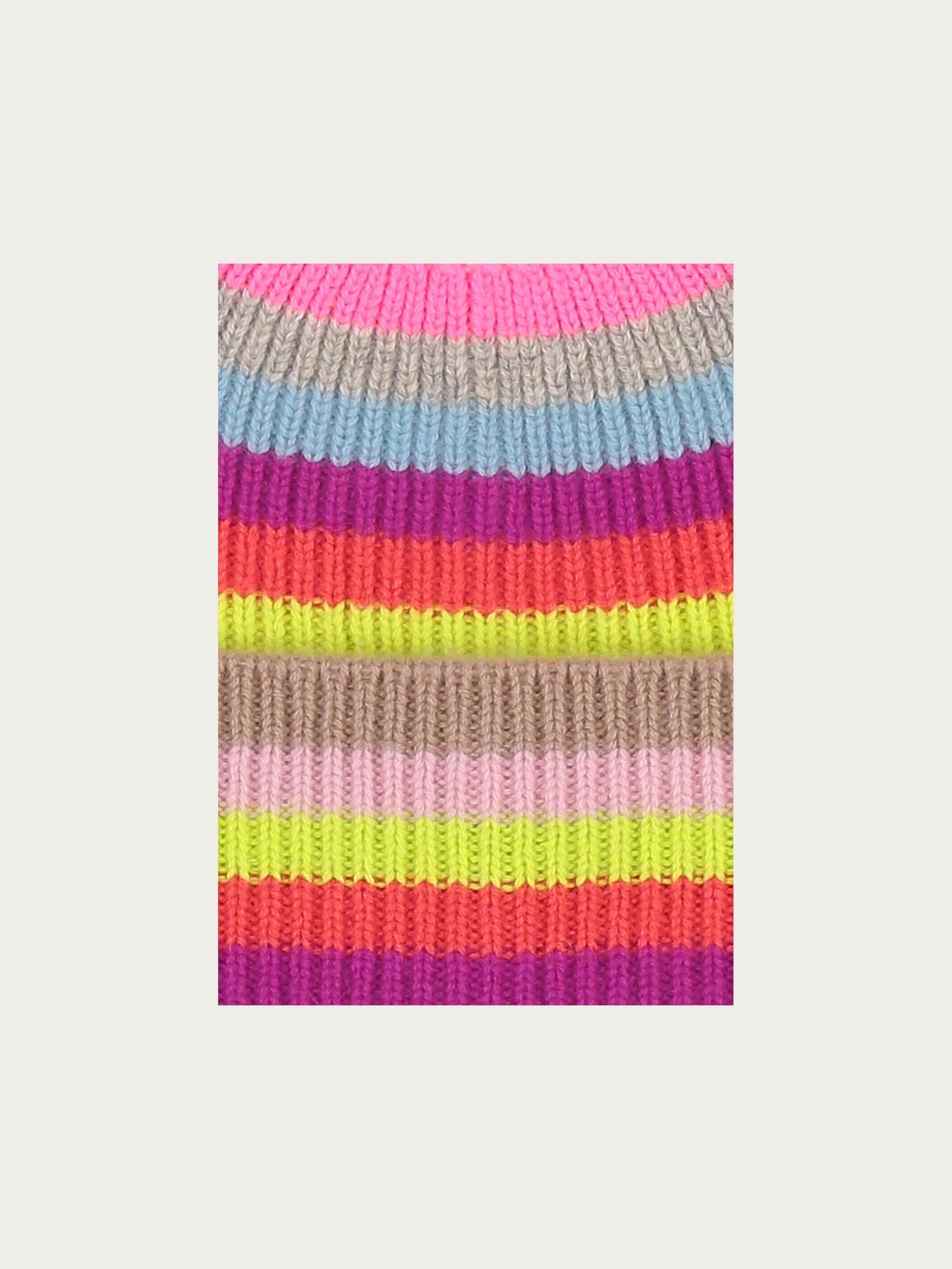 fraas-grobstrick-beanie-geringelt-aus-100-wolle-mit-breiter-krempe image 3