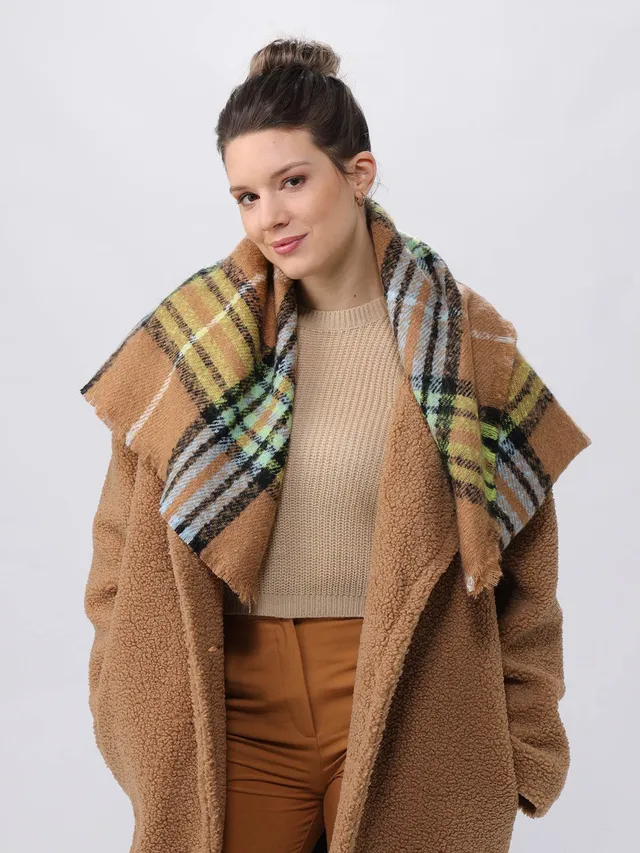 fraas-cashmink-stola-fraas-plaid-karo-63-x-200-cm-in-blau image 1
