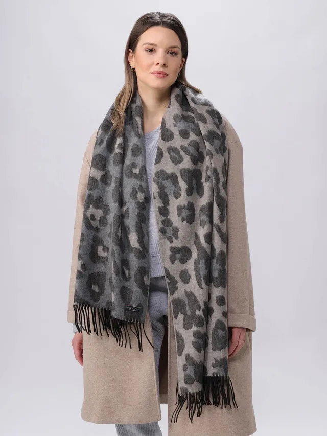 fraas-cashmink-schal-double-face-leo-design-56-x-200-cm-blau image 1