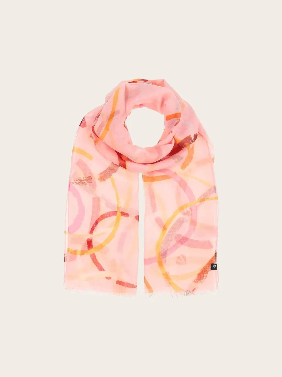 fraas-sustainability-collection-schal-mit-bunten-kreisen-70-x-180-cm image 1