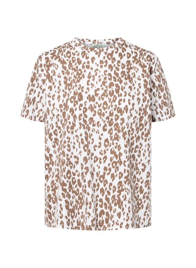codello-t-shirt-aus-baumwolle-mit-klassischem-leomuster image 1