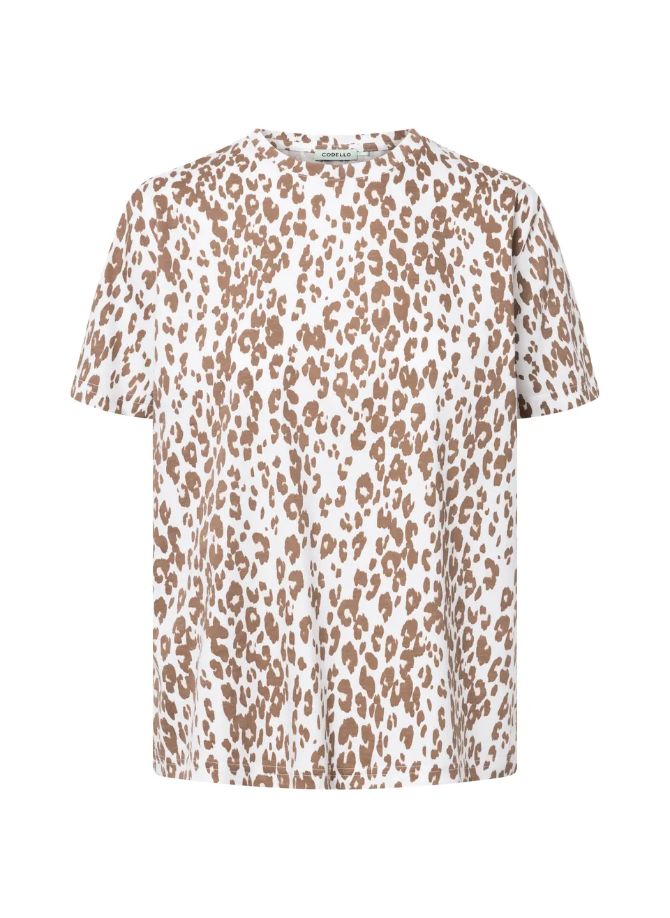 codello-t-shirt-aus-baumwolle-mit-klassischem-leomuster image 1