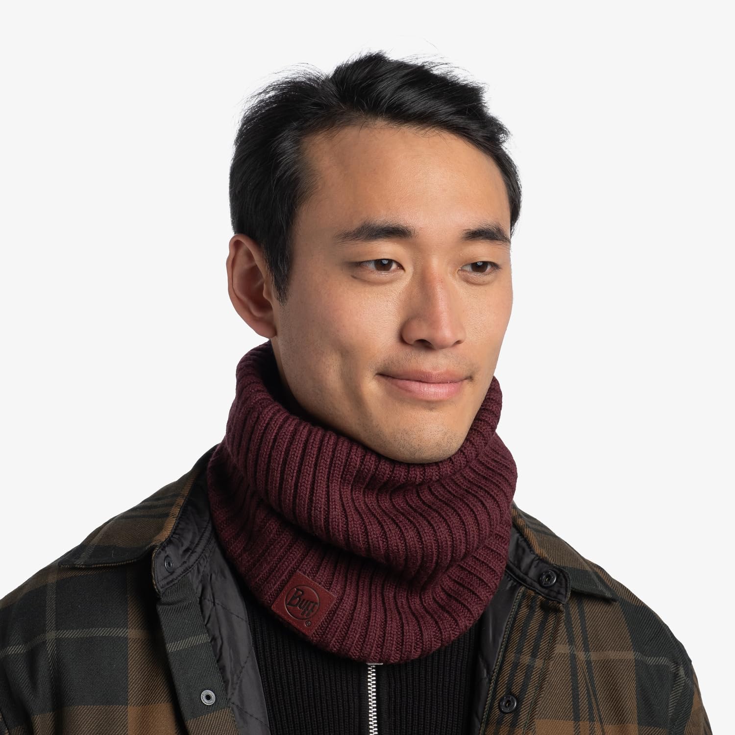 buff-norval-knitted-neckwarmer-schlauchschal-unisex-merino-mix image 3