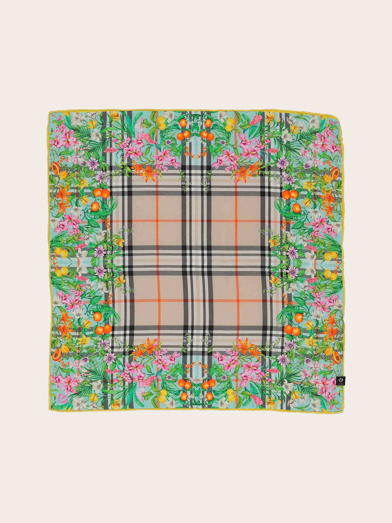 fraas-seidentuch-51-x-51-cm-mit-fraas-plaid-und-jungle-print-100-seide image 1