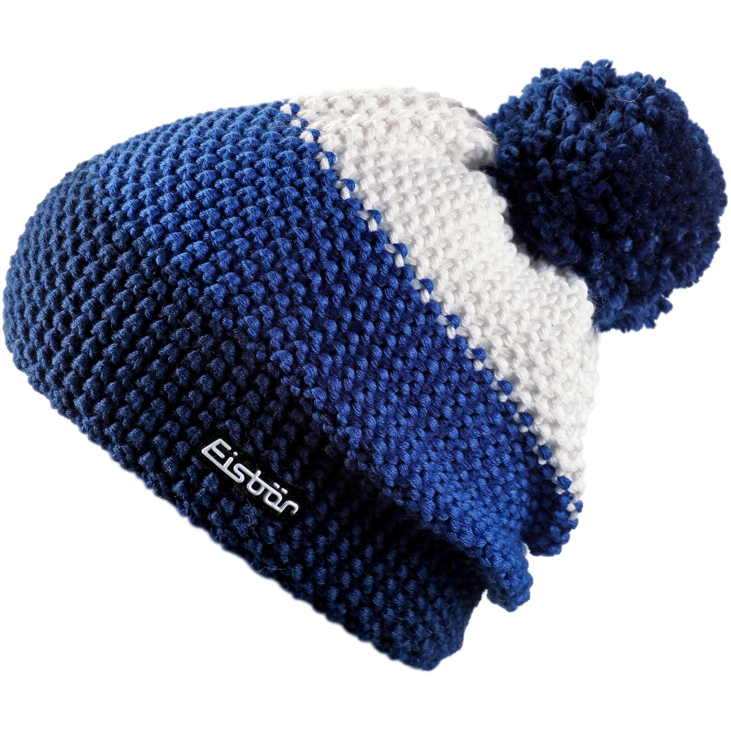 eisb-r-star-pompon-unisex-m-tze-mit-innenfleece-grobstrick-blockstreifen image 6