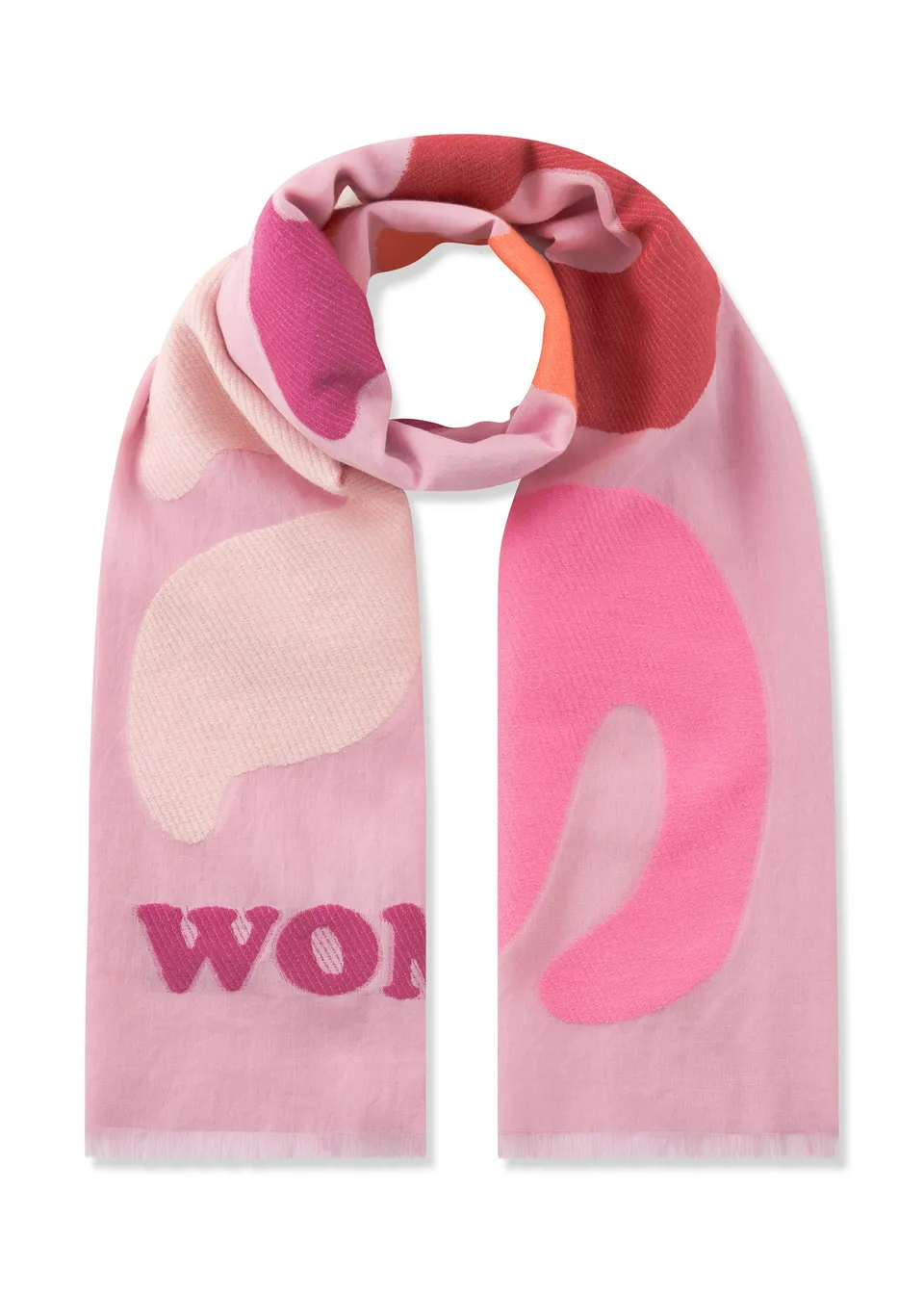 codello-schal-aus-baumwoll-mix-mit-super-woman-schriftzug-pink image 1