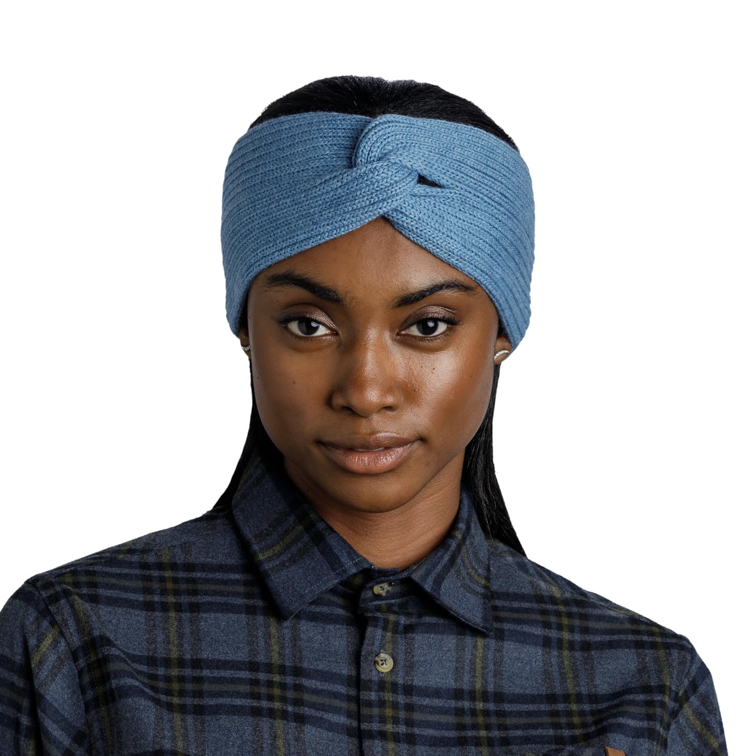 buff-strick-stirnband-blau-erwachsene-unisex-one-size-100-merinowolle image 3