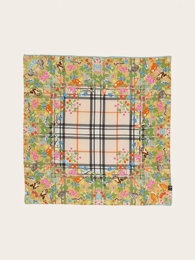 fraas-seidentuch-fraas-plaid-mit-animal-print-51-x-51-cm image 1