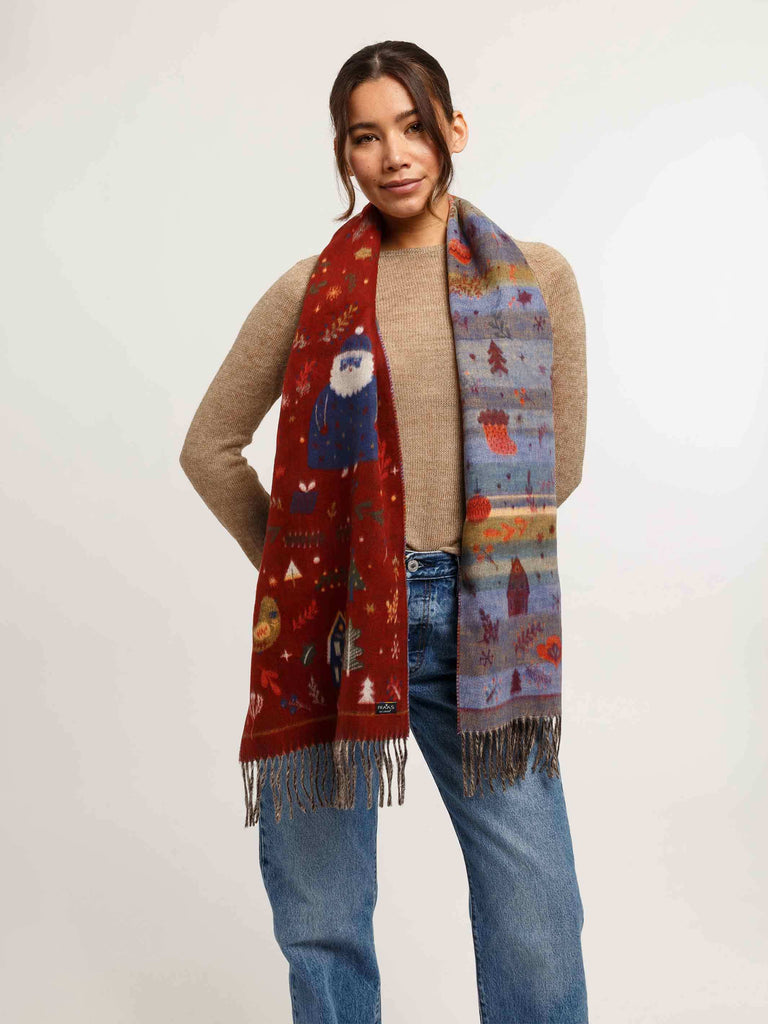 fraas-cashmink-schal-mit-weihnachts-design-35-x-200-cm-2 image 1