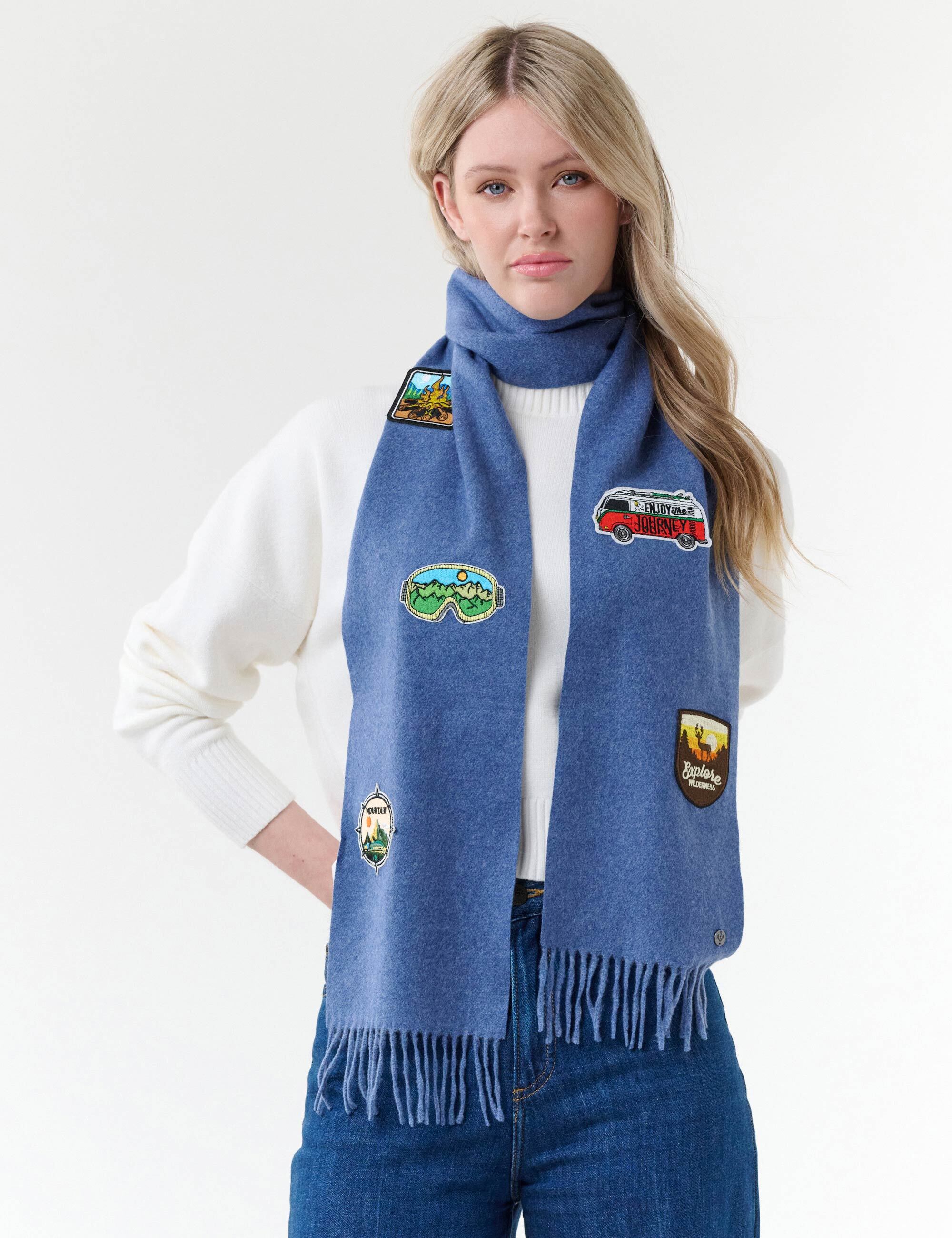 fraas-schmaler-schal-retro-patches-18x196-cm-damen image 5